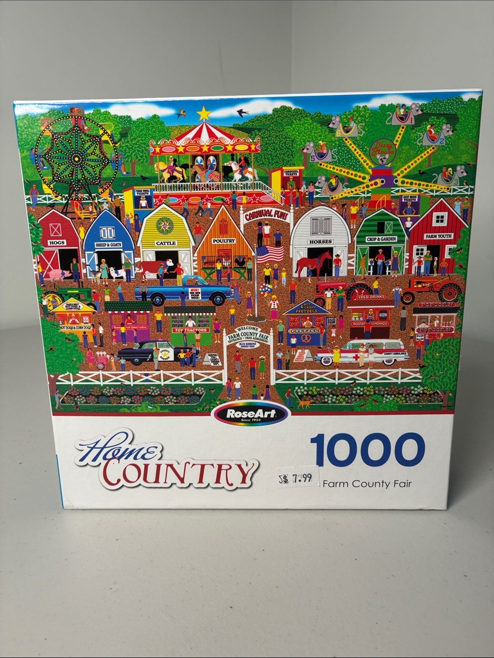 RoseArt Home Country 1000-Piece Puzzle - Farm County Fair (Multicolor)